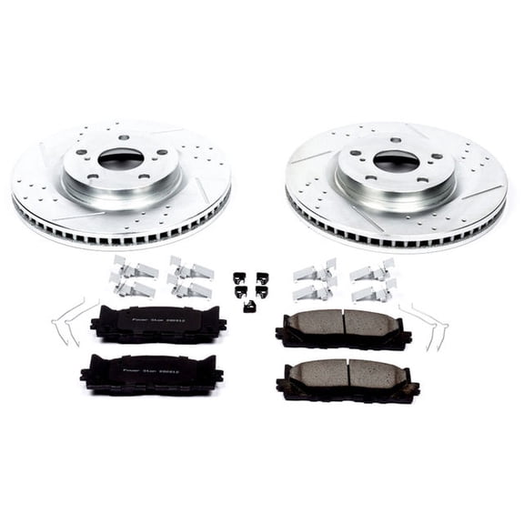 Front Brake Pad and Rotor Kit - Compatible with 2008 - 2018 Toyota Avalon 2009 2010 2011 2012 2013 2014 2015 2016 2017