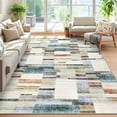 thumbnail image 6 of Washable Rug 10x13 Area Rug for Bedroom Geometric Farmhouse Living Room Rug Non Slip Large Area Rug Low Pile Throw Rugs Stain Resistant Carpet for Dining Room Colorful 10'x13', 6 of 6