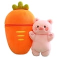 thumbnail image 3 of Juguete de peluche de zanahoria novedoso adorable muñeco de peluche de peluche para nuevo Cerdo de 30 cm., 3 of 9