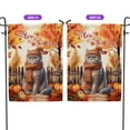 thumbnail image 2 of Happy Thanksgiving British Shorthair Give Thanks Fall Beanie Scarf Welcome Garden Flag 12x18in Double Sided Cat Lover Kitten Owner Gifts Outdoor Decor - 00020, 2 of 5