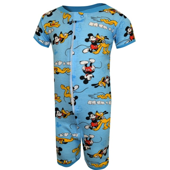 AME Sleepwear Boys Disney Baby Mickey Mouse and Pluto Infant Cotton Sleeper