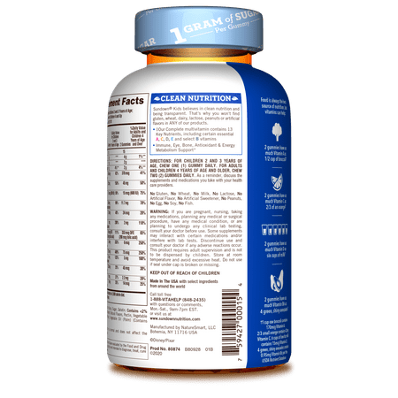 Sundown Kids Disney Pixar Toy Story 4 Complete Multivitamin Gummies, 200ct