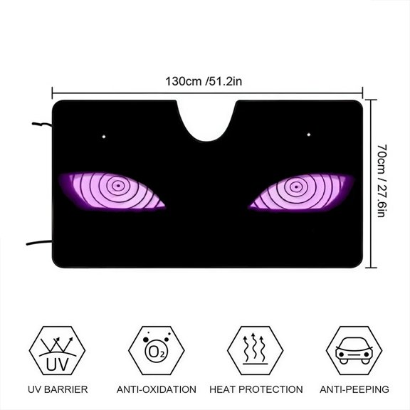 Funny N-NarutoS eye Cool Car SunShade Windscreen Cover Shade Car SunShade UV Rays Car Sun Visor Protector