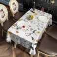 thumbnail image 2 of Pioneer Flower Floral Print Pattern Rectangle Tablecloth 60"x120",Waterproof Polyester Rectangle Table Cloth, Wipeable Spillproof Polyester Tablecloth for Dining, Camping, Indoor and Outdoor, 2 of 6