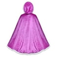 thumbnail image 6 of WIBACKER 2-9T Fleece Princess Hood Cloak Kids Girls Purple Cape for Christmas Halloween Costume Carnival Cosplay, 6 of 8
