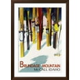 thumbnail image 2 of Art.com Brundage Mountain - McCall, Idaho - Colorful Skis Lantern Press Poster Art Print by Lantern Press, Brown Frame Wall Art, 32" x 44", 2 of 5