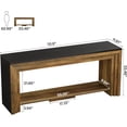 thumbnail image 2 of Finmind 70.9" Long Farmhouse Console Table, Narrow 2-Tier Sofa Table Behind Couch for Living Room, Entryway, Hallway, Rustic Brown & Black, 2 of 7