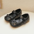 thumbnail image 7 of WUXIAN Child Small Leather Shoes Bow Tie Solid Color Flat Shoes Little Girl Shoes Soft Soled Dance Shoes (Size Little Kid Big Kid) Baby Leisure Footwear, 7 of 7