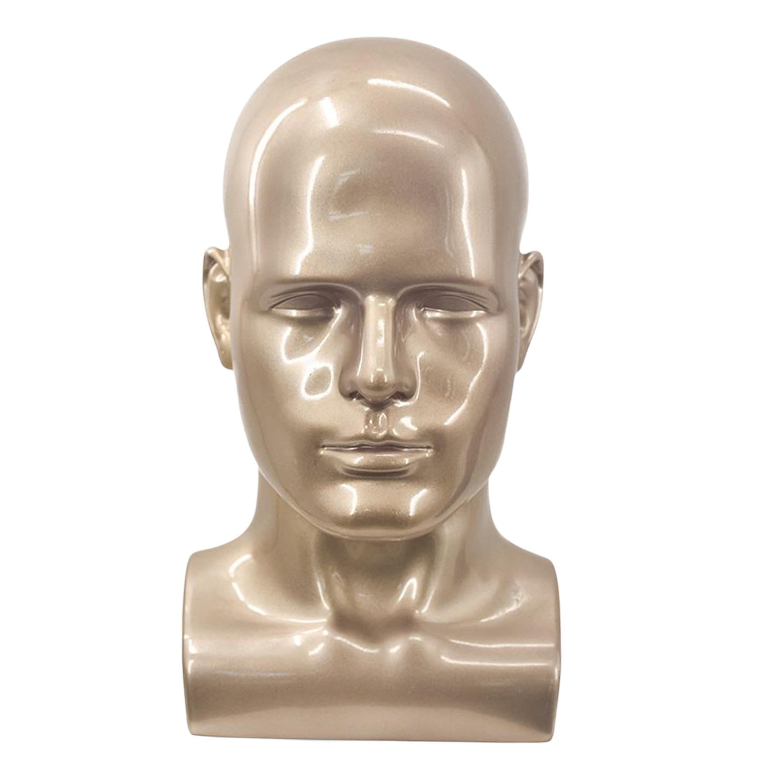 Male Head Model Stable Holder PVC Manikin Bust Mans Head Display Stand