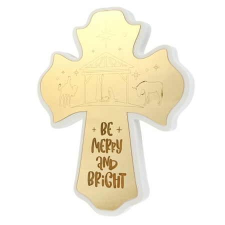 

1Pc Christmas LED Light Luminous Night Light Xmas Cross Light (Without battery)