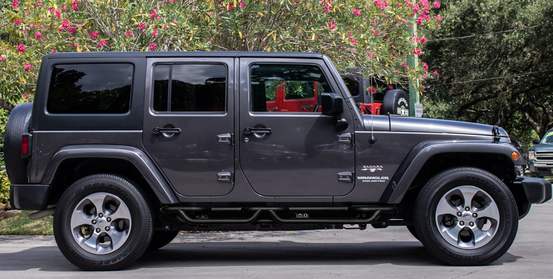 Vijay Running Boards Compatible with 2007-2017 Jeep Wrangler JK 4-Door A Pair Bolt-on Side Steps Rails Steel Nerf Bars