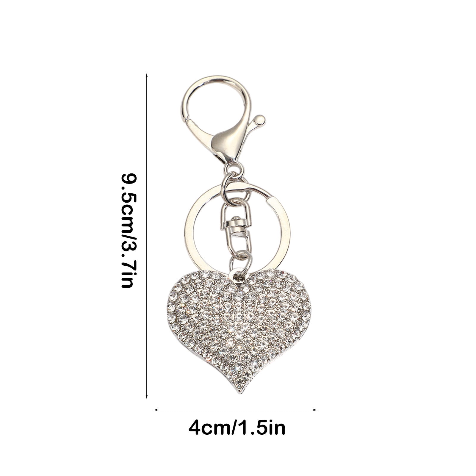 Porte-clés Couple Cœur DUOWEI – En Acier Inoxydable, Pendentif Animaux Cœur Pour Elle/lui, Idéal Cadeau Amour - 9