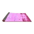 thumbnail image 2 of Ahgly Company Indoor Round Abstract Purple Modern Area Rugs, 5' Round, 2 of 4