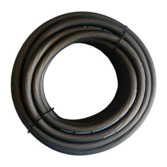 Cable de conexión a tierra RondExy, calibre 4 AWG CCA, 7,62 m, negro