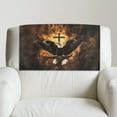 thumbnail image 2 of TSOVTHRID Eagle Cross Flame Brown Print Headrest Covers for Recliners Waterproof Sofa Headrest Protector for Recliner Chair Couch Stain Resistant Furniture Protector 17x27 in, 1 Piece, 2 of 7