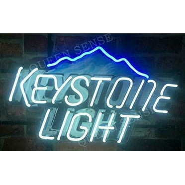 Queen Sense 17"x14" Keystone Light Mountain Neon Sign HD Vivid Printing Handmade Artwork Neon Light 117KLBLMVVD