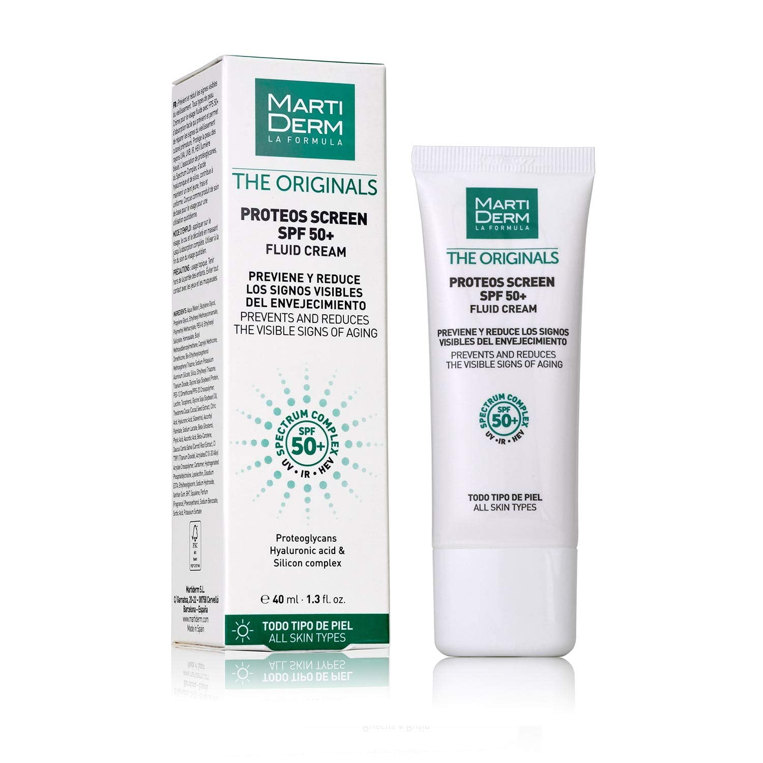 国内外の人気集結！ Martiderm 40ml Cream 50+ SPF Screen Proteos Originals The 日焼け止め