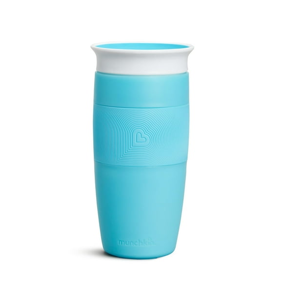 Vaso para sorber Munchkin para niños pequeños, vaso Miracle 360, 14 onzas, azul