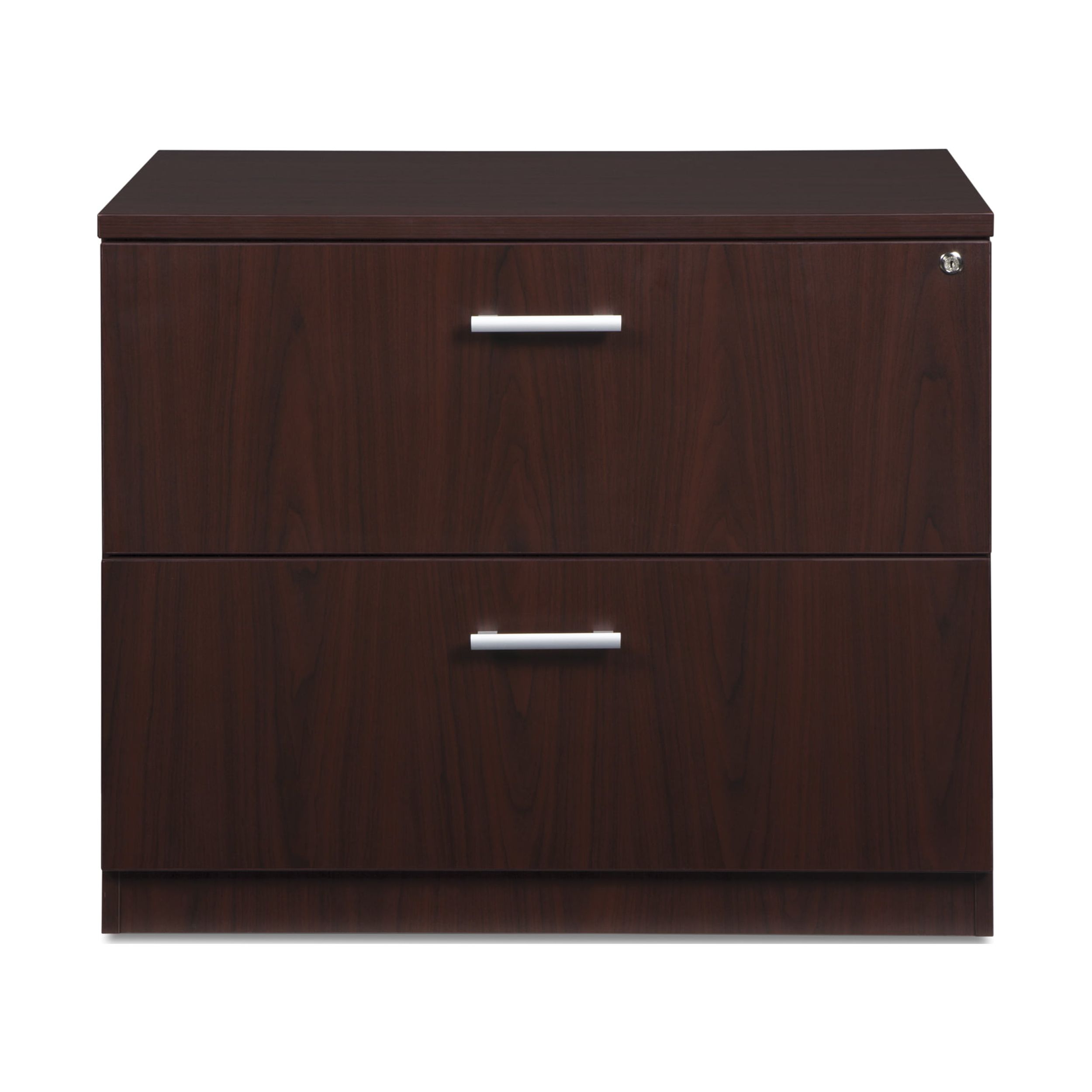 OFM Fulcrum Series Locking Lateral File Cabinet, 2-Drawer Filing Cabinet, Mahogany (CL-L36W-MHG) - image 2 of 9