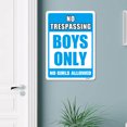 thumbnail image 5 of BTFSigns 8" x 12" Boy Cave Sign, Wall Decoration No Trespassing Aluminum Sign High Precision Printing, Water Proof, Girls Only Room Decor, No Girls Allowed for Boys Bedroom, 5 of 6
