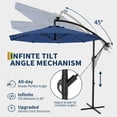 thumbnail image 6 of 10FT Patio Umbrella with Solar LED Hanging Lights,Cantilever Umbrella,Tilt Adjustment,Blue, 6 of 6