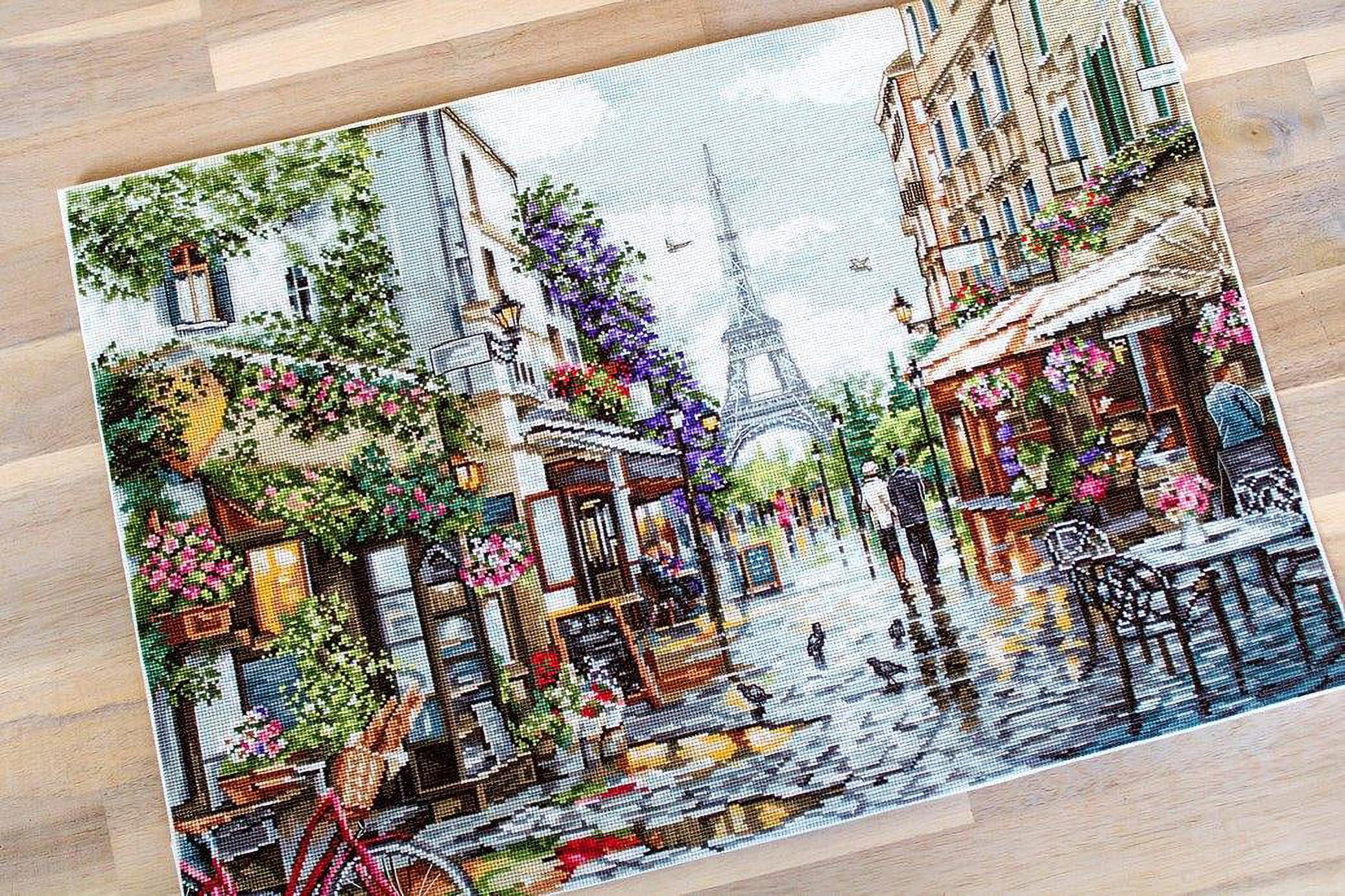 Luca-S Paris in Flowers Counted Cross-Stitch Kit