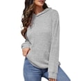 thumbnail image 4 of QHFBli Womens Long Sleeve Shirts Kangaroo Pocket Fashion Hoodies Fall Pullover Sweatshirts, 4 of 8