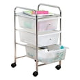 thumbnail image 1 of Honey-Can-Do 3-Drawer Plastic Storage Cart on Wheels,Silver, 1 of 5