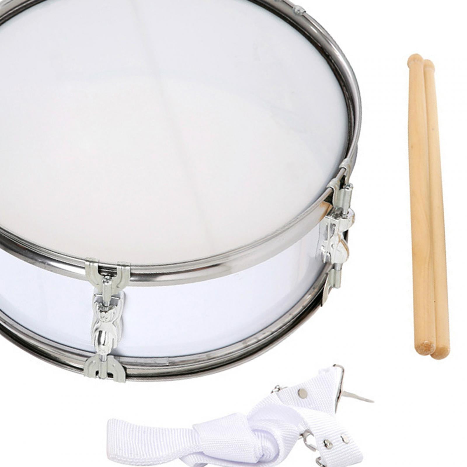 STARTIST 13" Snare Drum Music Drums Lightweight Educational Toy Musical Instruments Percussion Instrument for Boys Girls Kids Children White