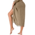 thumbnail image 4 of Sarong Cover Up Womens Beach Cover Up Bikini Bathing Suit Swimsuit Swimwear Coverup Sarong Pareo Wraps for Women Khaki One Size, 4 of 5