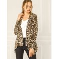 thumbnail image 2 of INSPIRE CHIC Cardigan Ouvert à Manches Longues à Imprimé Léopard pour Femmes, 2 of 4