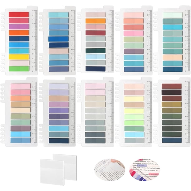 Pestañas De índice Adhesivas, Multifuncional Handy Post it, Juego de Transparent Sticky Notes para Anotar Libros y Mantener la Escritura Ordenada