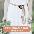 thumbnail image 3 of LABSERRON Braided Rope Waist Belt Woven Cotton Linen Summer Themed Handmade for Women Dresses Dates Travel 1Set, 3 of 8