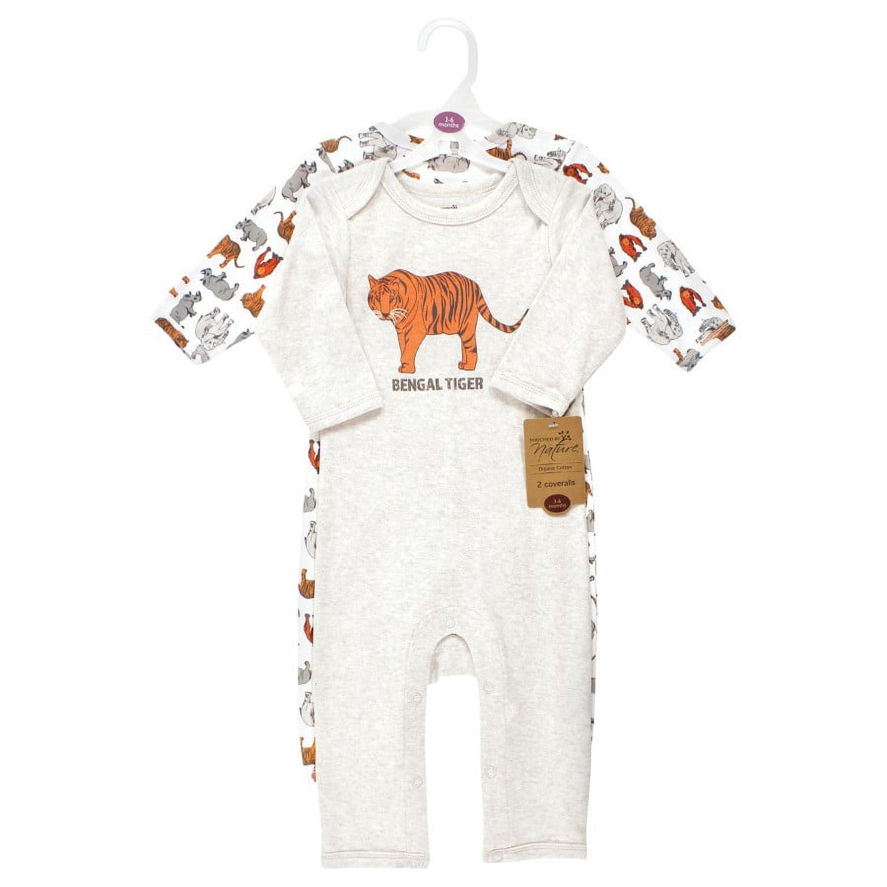 Touched by Nature Organic Cotton Coveralls, Endangered Tiger, 3-6 Months