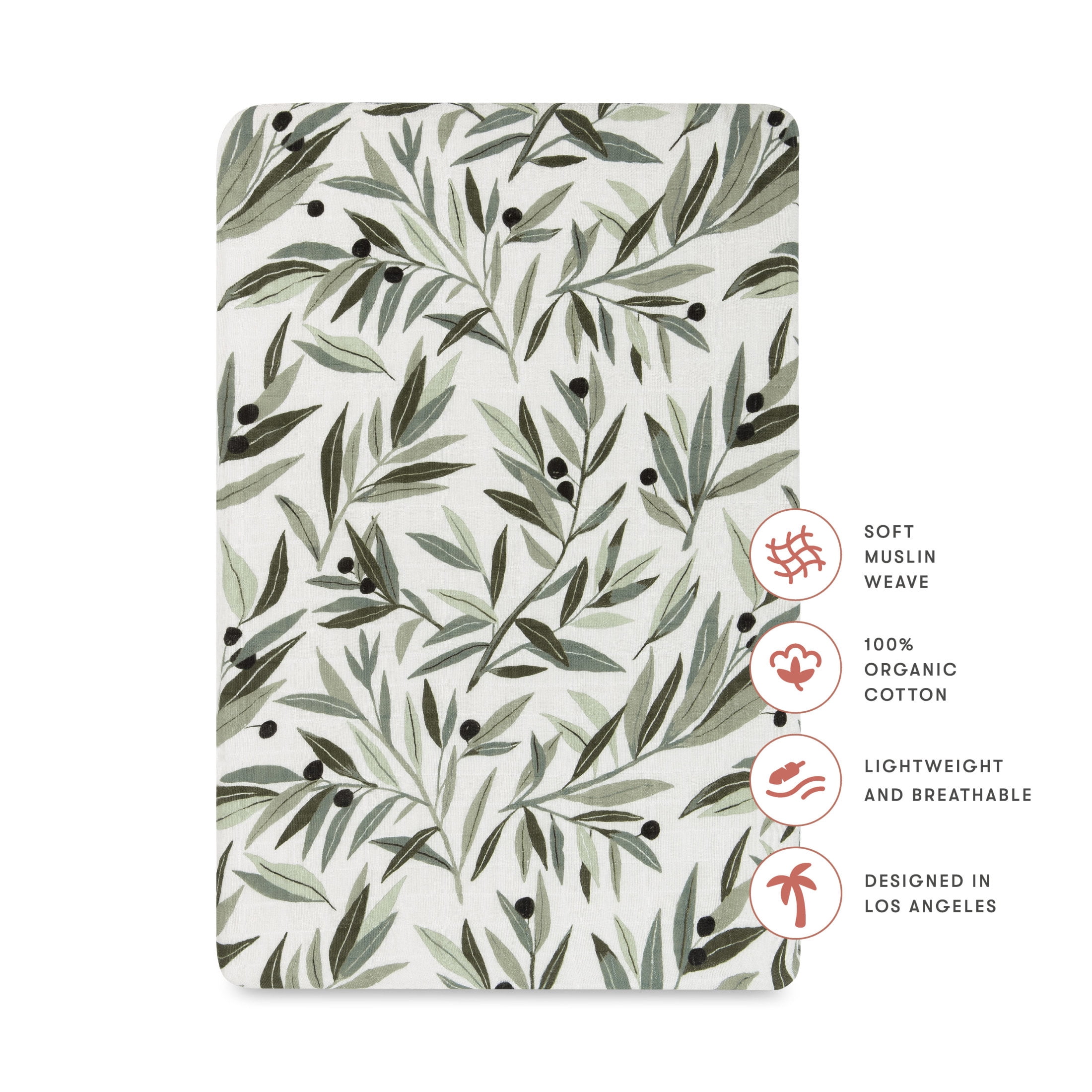 Babyletto All-Stages Bassinet Sheet in GOTS Certified Organic Muslin Cotton