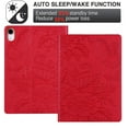 thumbnail image 3 of Jiahe Cover for iPad 10th Generation Case 2022, Smart PU Leather Embossed Butterfly Floral Folio Muti-Stand Magnet Wallet with Card Pocket Auto Wake/Sleep, Red, 3 of 6