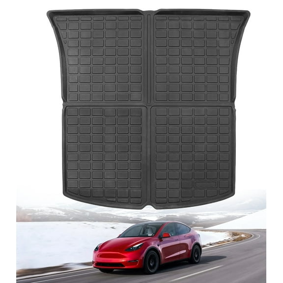 Trunk Cargo Floor Tray Boot Liner Pad Mat For 2021-2024 Tesla Y 5 Seat