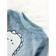 thumbnail image 5 of 9 Months Baby Boys Clothes 12 Months Boys 2PCS Fall Winter Furry Outfits Set Solid Color Round Neckline Infant Boys Long Sleeve Top Pants Set Blue, 5 of 8