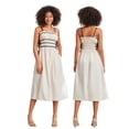 thumbnail image 4 of Mialoley Femmes Été Midi Cami Robe Sans Manches Dos Nouée Spaghetti Robe avec des Poches, 4 of 9