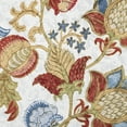 thumbnail image 2 of Ellis Cambridge Lined Jacquard Pinch Pleat Jacobean Floral Print Multicolor Drapery 2-Piece Curtain Panels, 48W x 84L, 2 of 3