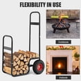 thumbnail image 5 of Patiojoy Firewood Log Cart Carrier Firewood Cart Wood Hauler with Wear-Resistant and Shockproof Rubber Wheels, 5 of 10