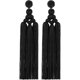thumbnail image 1 of Long Woven Tassel Earrings Big Boho Statement Tassel Layer Dangle Earrings for Women Girls, Large Bohemian Thread Fringe Layered Chandelier Drop Earr, 1 of 4
