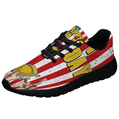 

Happy Labor Day American flag Shoes Sneakers Black Size 9.5
