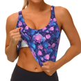 thumbnail image 3 of Fuzoiu Blue Skull Rose Print Women's Sports Vest,U-Back Sports Tank,Gym Vests,Athletic Sleeveless Shirts,Exercise Undershirts,Yoga, Gym, and Dance Wear-Small, 3 of 8