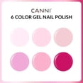 thumbnail image 2 of Set de esmaltes de uñas en gel CANNI, 9 ml, sin gluten, 6 unidades, rosa claro, 2 of 9