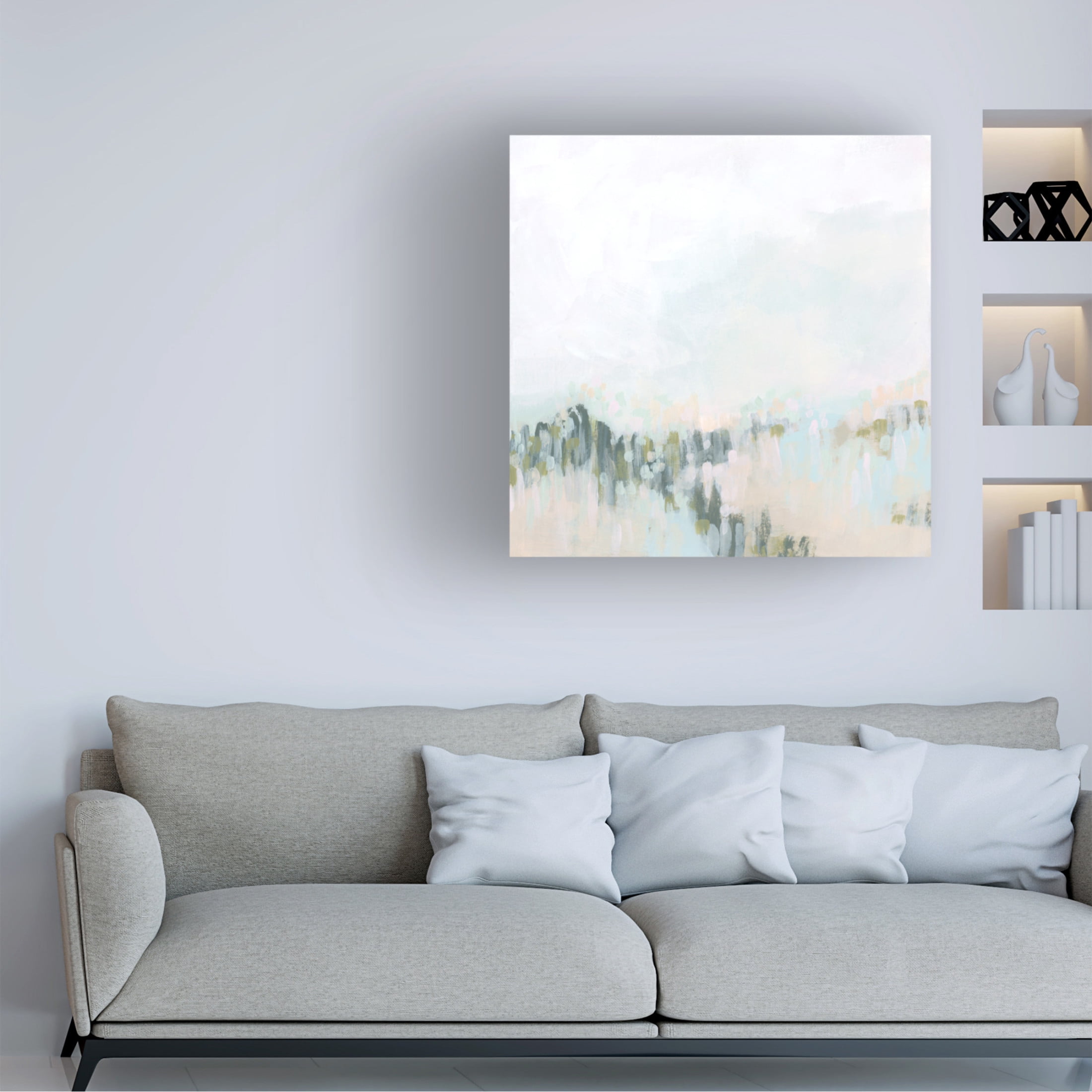 Trademark Fine Art June Erica Vess  Pastel Field I Canvas Wall Art