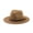 Khaki, variant on D-GROEE Straw Sun Hats for Women Men Summer Sun Beach Hat Short Brim Straw Panama Fedora Hat