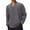 Light Gray, variant on Men's Summer Cool Long Sleeve V Neck T Shirt - Strip Loose, Great Quality, Polyester, Sizes S - XXXL
