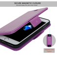 thumbnail image 4 of NAVOR - iPhone 7 Plus Detachable Magnetic Housing Wallet Case [RFID Protection] [Apple Logo Hole] [Vajio Series] -Purple (IP7PVJPP), 4 of 7