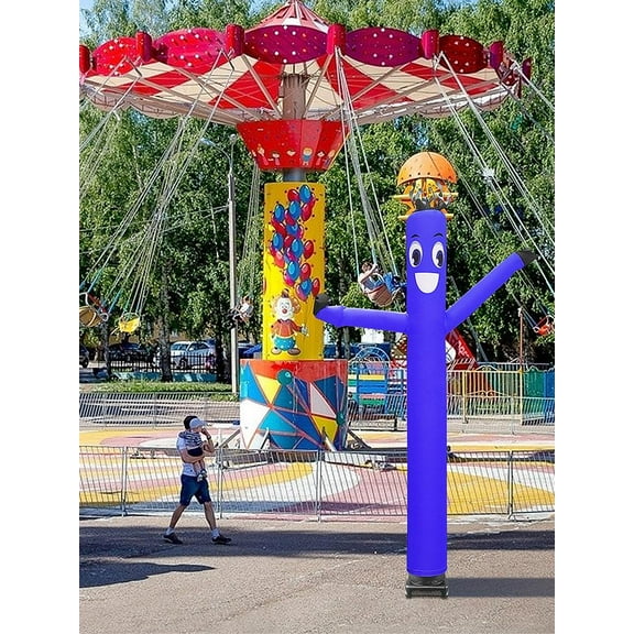 20ft Air Powered Dancing & Waving Puppet, Inflatable Tube Man with 1HP Blower for Easter Parties, Barber Shop, Birthday, Home, Christmas, Store Sign, Outdoor Advertising (Blue)